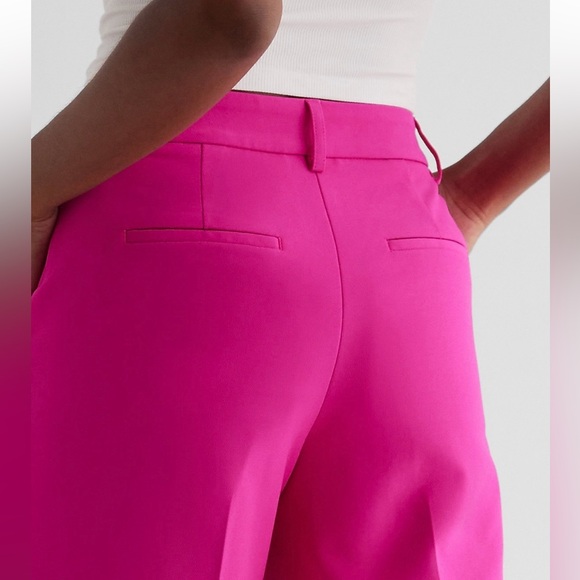Express Pink Mid Rise Editor Trousers - Picture 4 of 8